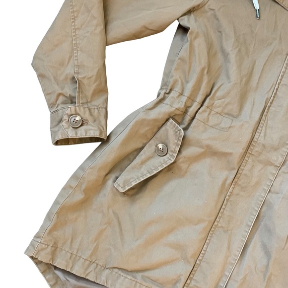 Faded Glory hooded tan khaki lightweight utility jacket size small - Picture 2 of 7